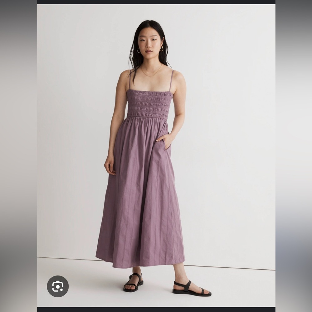 Madewell Theo Sleeveless Cotton Midi Dress